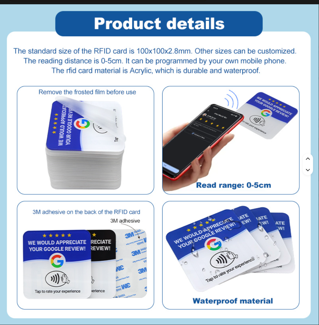 Soniva™ NFC Review Card
